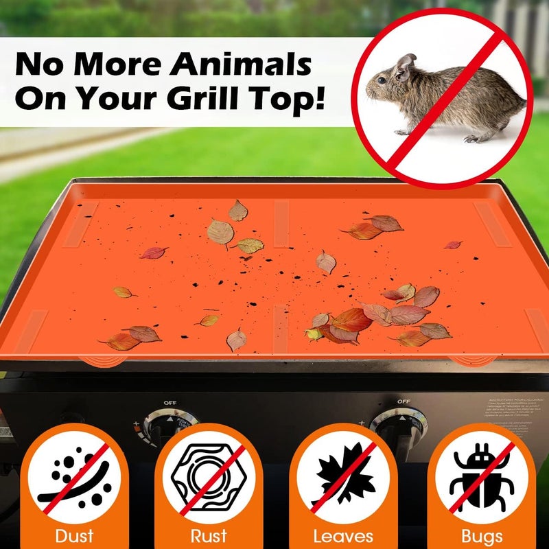 Hydream 28" Griddle Mat Silicone for Blackstone,Magnetic Protective Cover Mats Blackstone Griddle Top Covers Protector Outdoor-Orange - Image 4